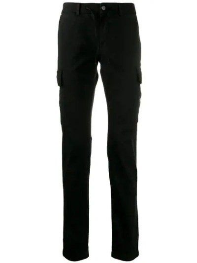 7 For All Mankind Drawstring Slim-fit Jeans In Black