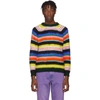 AGR SSENSE EXCLUSIVE MULTICOLOR BRUSHED MOHAIR STRIPED SWEATER