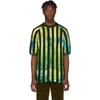AGR AGR SSENSE EXCLUSIVE GREEN KNITTED STRIPED T-SHIRT