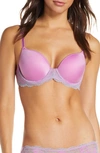 Wacoal Lace Affair Underwire Contour Bra In Bodacious/ Lilac Gray