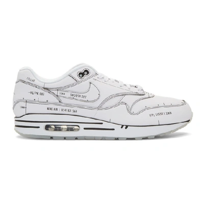 Nike Air Max 1 "sketch Schematic" Sneakers In White