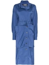 JACQUEMUS BUTTON-DOWN BELTED SHIRT DRESS