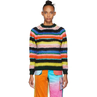 Agr Ssense Exclusive Multicolor Brushed Mohair Striped Jumper