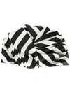 MAISON MICHEL STRIPED WRAPPED HAT