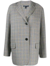 Sofie D'hoore Oversized Check Blazer In Grey