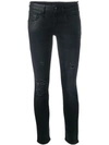R13 LOW-RISE COATED SKINNY JEANS