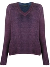 ARAGONA LOOSE-FIT V-NECK JUMPER