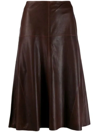 Arma High-waisted Skirt In Brown