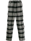 JUUNJ CHECKED COTTON TROUSERS