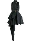 FAUSTO PUGLISI BELTED ASYMMETRIC DRESS