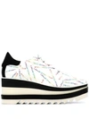 Stella Mccartney Sneak Elyse Logo Print Platform Sneaker In White