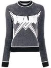 Off-white Textured Knit Cropped Sweater In Black Off White