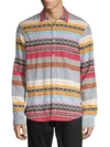 SCOTCH & SODA Mixed-Stripe Spread-Collar Shirt