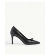 CLAUDIE PIERLOT BOW LEATHER HEELED COURTS,25911943