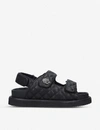 KURT GEIGER KURT GEIGER LONDON WOMEN'S BLACK ORSON QUILTED LEATHER SANDALS,28883482