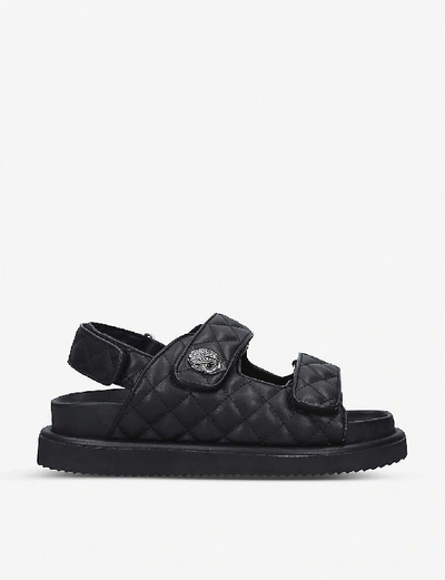 KURT GEIGER ORSON QUILTED LEATHER SANDALS,28883482