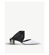Proenza Schouler Knotted Leather And Suede Heeled Mules In Black
