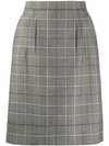 GUCCI CHECK PATTERN A-LINE SKIRT