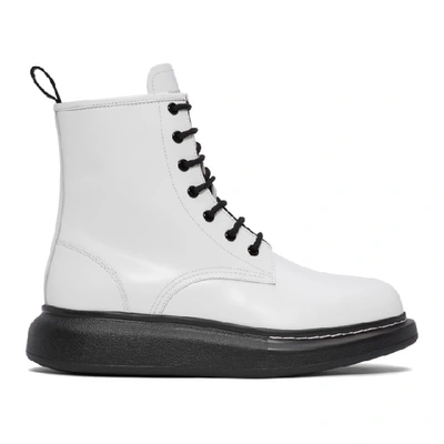 Alexander Mcqueen Chunky Ankle Boots In White
