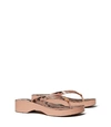 Tory Burch Printed Carved-wedge Flip-flop In Blush Roccia
