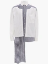 JW ANDERSON DOUBLE PLACKET GINGHAM PATCHWORK SHIRT,SH03819F11900114121365