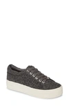 Jslides Hippie Platform Sneaker In Grey Leopard Suede