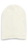 REBECCA MINKOFF SIMPLE SOLID SLOUCHY BEANIE - IVORY,RM3000390