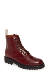 Common Projects Standard Combat Boot In Red