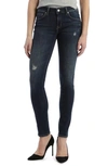 Mavi Jeans Alexa Distressed Skinny Jeans In Deep Used Vintage