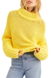 Free People My Only Sunshine Sweater In Yellow