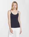 Lafayette 148 Plus-size Mesh Jersey Camisole In Ink