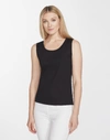 LAFAYETTE 148 PLUS-SIZE COTTON RIB SCOOP NECK TANK