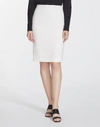 Lafayette 148 Plus-size Finesse Crepe Modern Slim Skirt In Cloud