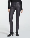 Lafayette 148 Plus-size Waxed Denim Classic Slim Leg Jean In Black