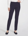Lafayette 148 Plus-size Italian Stretch Wool Front Zip Ankle Length Pant In Ink