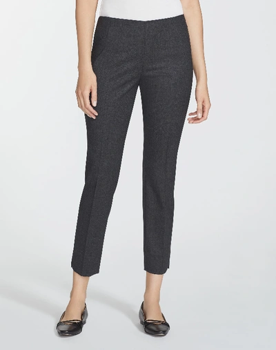 Lafayette 148 Petite Italian Stretch Wool Stanton Pant In Smoke