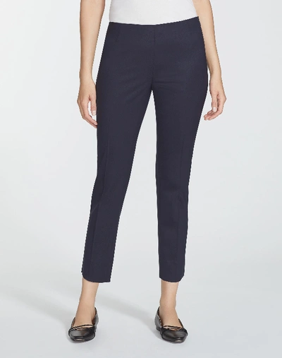 Lafayette 148 Petite Italian Stretch Wool Stanton Trouser In Ink