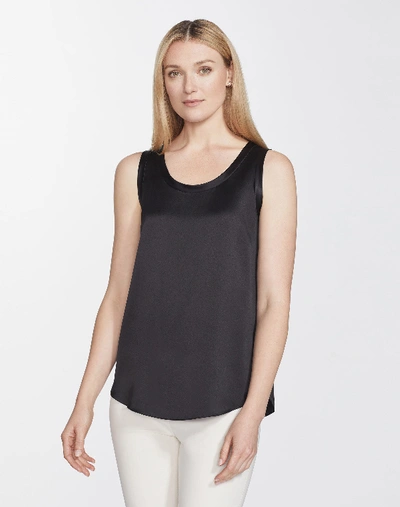 LAFAYETTE 148 PETITE PERLA BLOUSE IN CHARMEUSE