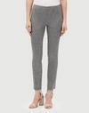 Lafayette 148 Italian Stretch Wool Full Length Stanton Pant In Nickel