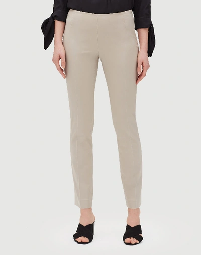 Lafayette 148 Italian Stretch Wool Full Length Stanton Pant In Khaki