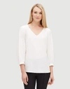 LAFAYETTE 148 PLUS-SIZE MATTE SILK ARNETTE BLOUSE