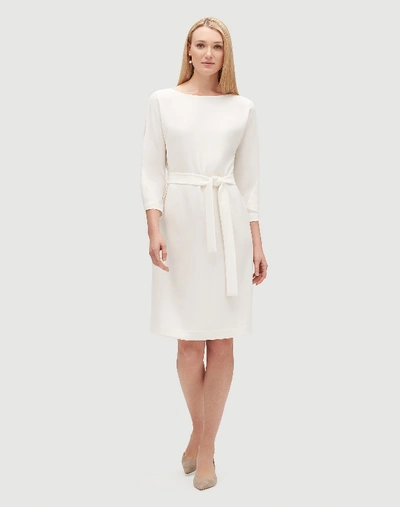 Lafayette 148 Finesse Crepe Reanna Dress In Cloud