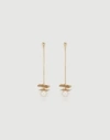 Lafayette 148 Pearl And Disc Drop Earrings In Gold