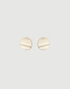 Lafayette 148 Large Wavy Disk Earrings In Gold