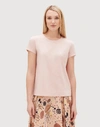 Lafayette 148 Plus-size Modern Cotton Jersey Modern Tee In Macaroon