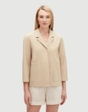 Lafayette 148 Plus-size Italian Bi-stretch Pima Cotton Layken Jacket In Sahara