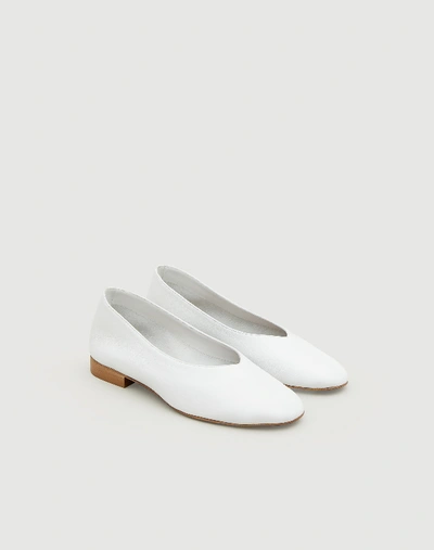 Lafayette 148 Jemma Ballet Flat In White