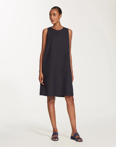 Lafayette 148 Courtly Cotton Hana Dress In Ink
