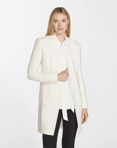 Lafayette 148 Plus-size Nouveau Crepe Maren Jacket In Cloud