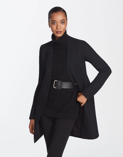 Lafayette 148 Plus-size Nouveau Crepe Maren Jacket In Black